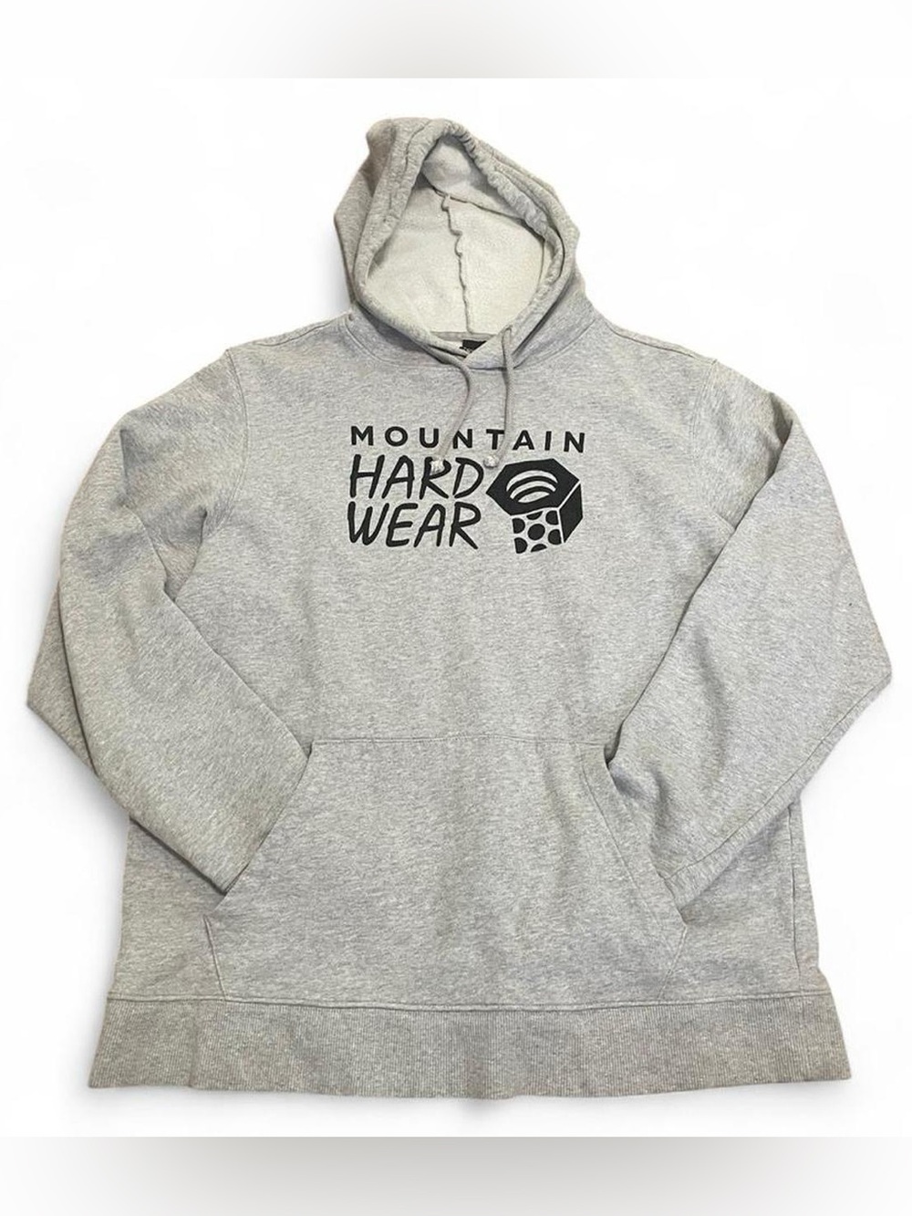 Mountain Hardwear Light Gray Pullover Hoodie with Black Logo